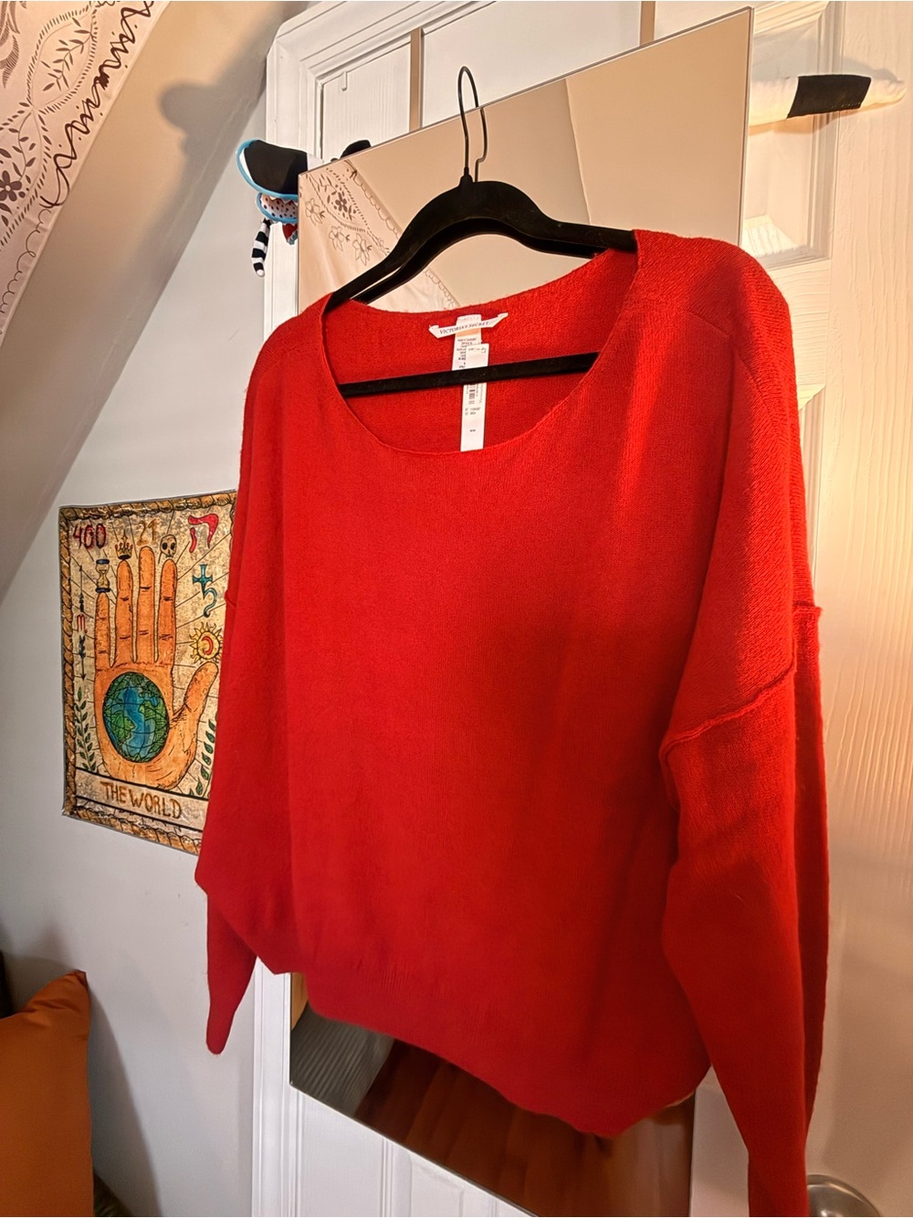 Red Scoop Neck Women's Sweater Victoria’s Secret